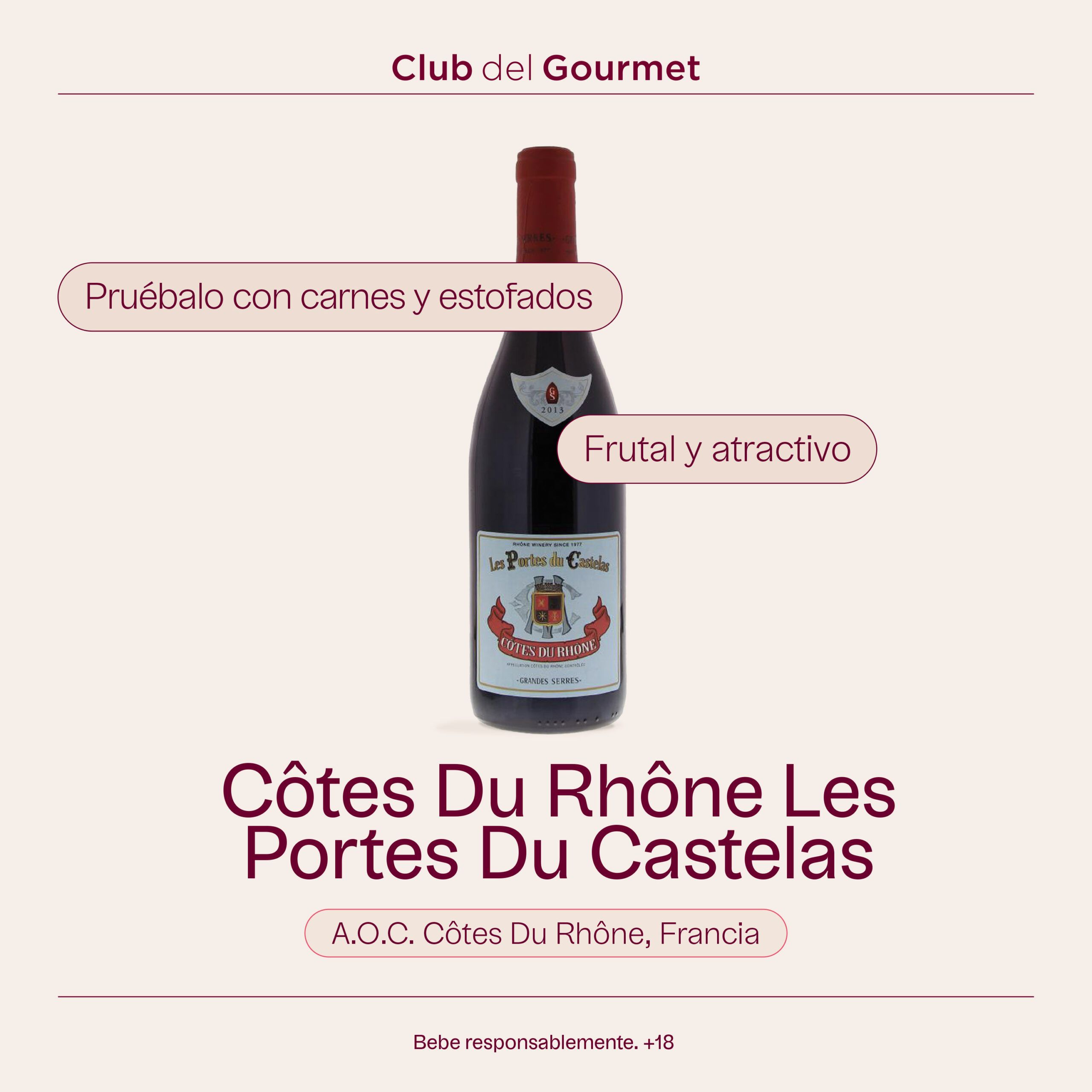 Côtes Du Rhône Les Portes Du Castelas - Imagen 3